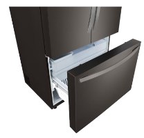 מקרר 3 דלתות מקפיא תחתון 750 ליטר LG GR-B278SE עם התקן שבת מובנה - גימור נירוסטה מושחרת