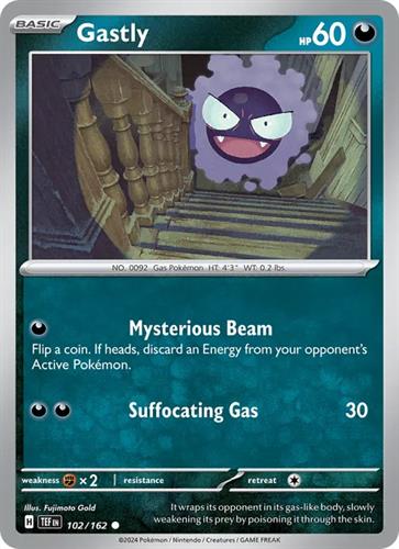 קלף בודד single פוקימון - gastly - Temporal Forces - 102/162