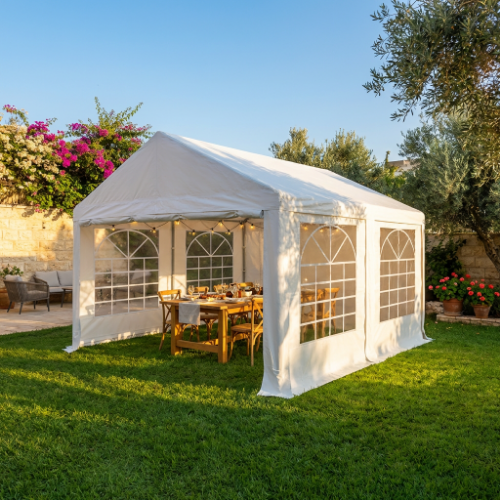 אוהל PVC חסין אש לחצר הבית 3X4 מטר