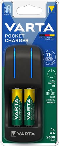 מטען 4 + נטענות 2600MA