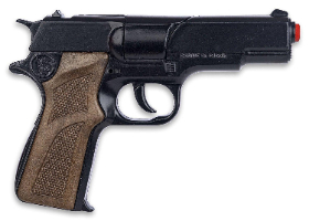 אקדח קאובוי חומרים איכותיים ועמידים עם תג  - Cowboy set  revolver with badge Gonher