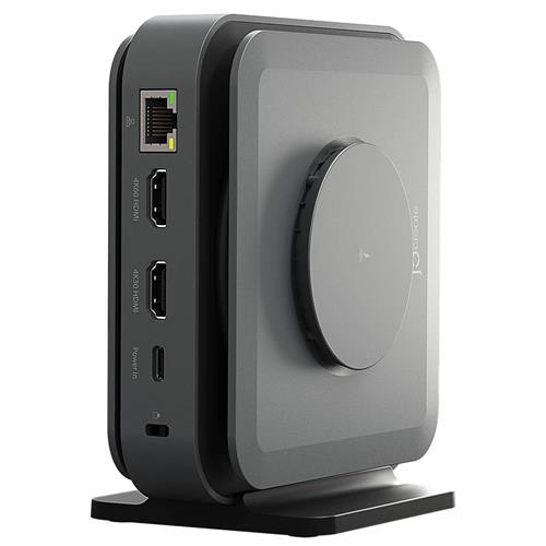 תחנת עגינה j5create USB-C לשני מסכי 4K HDMI עם מטען אלחוטי 15W