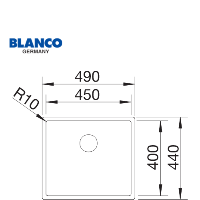  כיור נירוסטה למטבח | דגם Claron 450IF| מתאים לארון 50 ס"מ |מותג בלנקו היוקרתי תוצרת גרמניה