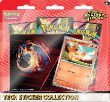 מארז פוקימון בליסטר 3 בוסטרים Pokémon Ascended Heroes ME2.5 Sticker Tech 3-Pack Charmander Blister