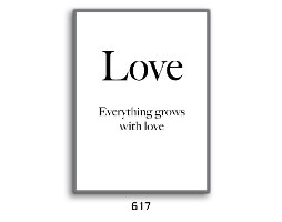 תמונת השראה LOVE הכול גדל עם אהבה דגם 617