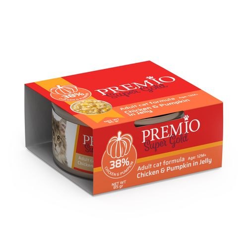 PREMIO מעדן נתחי עוף ודלעת בג'לי 85 גרם