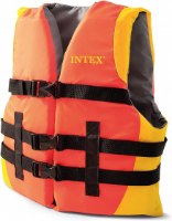 אפוד הצלה לילדים INTEX תקן ‎50N‎ למשקל ‎15–45‎ ק״ג | מק״ט ‎69680‎ | קפיץ קפוץ