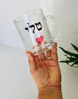כוס זכוכית עם הדפסה
