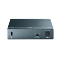 מתג שולחני TP-Link 5 Ports Gigabit 10/100/1000Mbps TL-SG105 – מתג אפור כהה מבט אחורי המציג כניסת חשמל