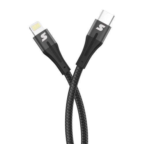 כבל טעינה שזור Lightning ל-USB-C באורך 3 מטר Silver Line