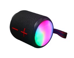 רמקול נייד Miracase MBTS803 RGB – רמקול שחור יחיד עם תאורת RGB ורצועת נשיאה מונח באלכסון USB