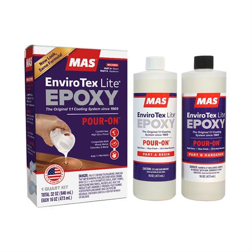 אמייל קר לכיסוי משטחים Mas Envirotex Lite קיט 473+473 מ"ל