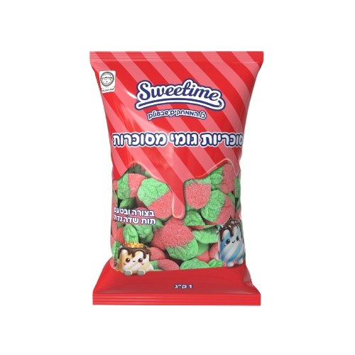 קילו גומי בצורת תות גדול חמוץ ורוד
