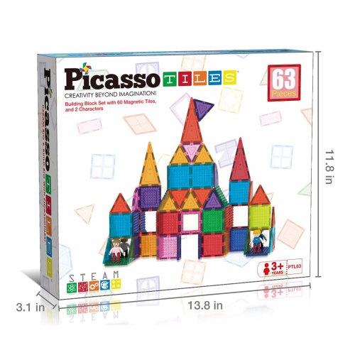 פיקאסו - מגנטים להרכבה בתלת מימד 63 יחידות - Picasso