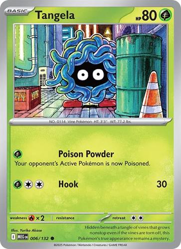 קלף בודד single פוקימון - tangela - Mega Evolution - 006/132