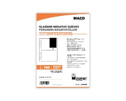 "MACO Glassine Negative Sleeves for 4x5 שרוולי אחסון 4x5 LARGE FORMAT אינץ' חבילה של 100 דף