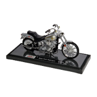 דגם אופנוע הארלי דוידסון - Maisto 1:18 HARLEY-DAVIDSON 1984 FXST Softail Silver Motorcycle