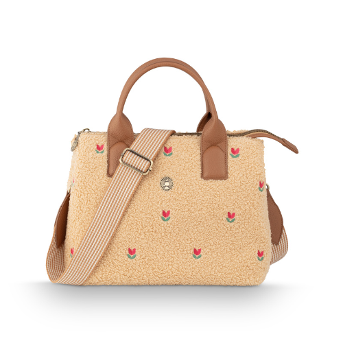Cross Body דגם TEDDY SAND בינוני רצועה מתכווננת |26.5x14x22 ס"מ