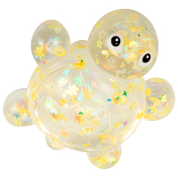 סקווישי נידו קול מיקס צב שקוף נצנצים 8.5 ס''מ - Squishy Nido Glitter Turtle