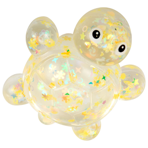 סקווישי נידו קול מיקס צב שקוף נצנצים 8.5 ס''מ - Squishy Nido Glitter Turtle