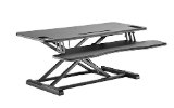 שחור - מעמד מחשב מתרומם עם מדף למקלדת Lumi DWS28-02N