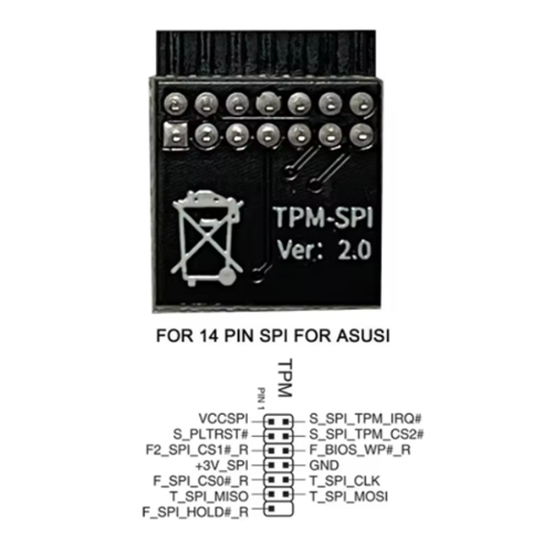 TPM 2.0 Module for ASUS 14 PIN SPI