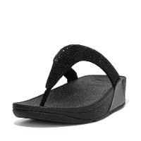 לולו טו פוסט שחור קריסטל פיטפלופ FITFLOP