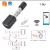 דגם PRO שחור + USB וWIFI - מנעול דלת חכם צילנדר מובנה טביעת אצבע – SmartLock