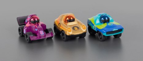 מיני מכונית מירוץ סגולה