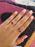 טבעת יהלום שחור 1.00 קראט | טבעת טוויסט זהב 14 קראט