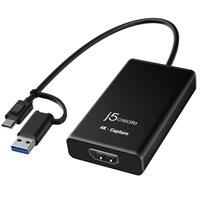 מתאם לכידת וידאו j5create 4K HDMI