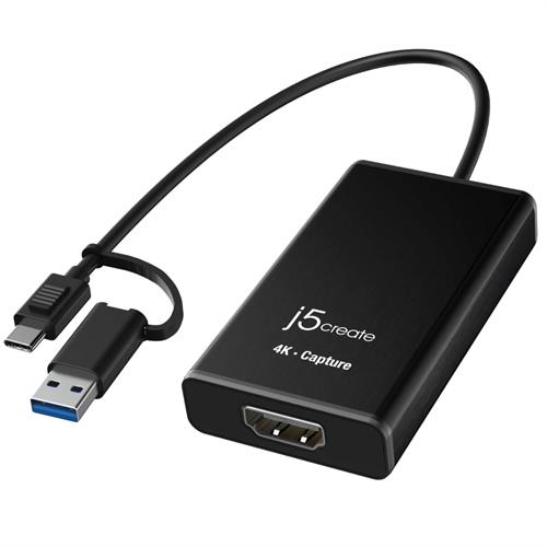 מתאם לכידת וידאו j5create 4K HDMI