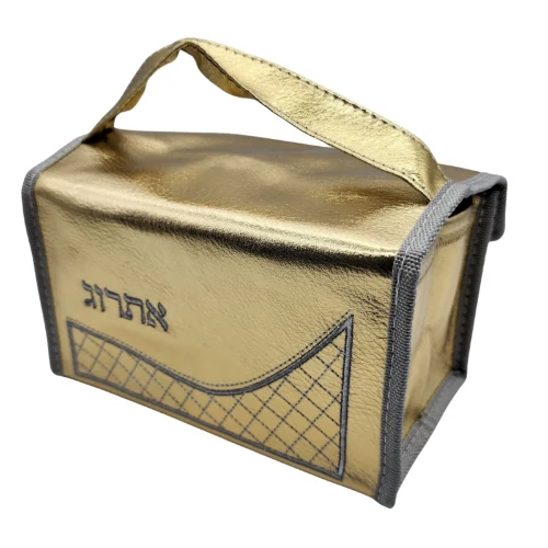 תיק אתרוג דמוי עור זהב