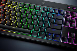 מקלדת גיימינג מכנית שטוחה אלחוטית Razer BlackWidow V4 Low Profile TKL HyperSpeed Yellow Switch