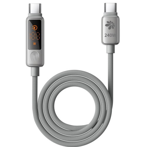 כבל טעינה USB-C ל-USB-C בהספק 240W עם צג דיגיטלי מיראקייס Miracase MTCD240W