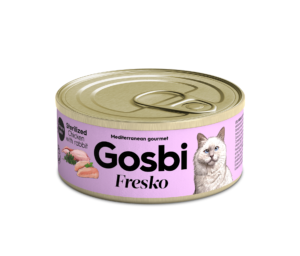 גוסבי פרסקו לחתולים בוגרים ומסורסים בטעם עוף וארנב Gosbi