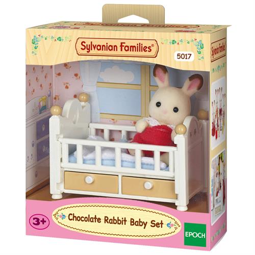 משפ' סילבניאן - תינוק + מיטה ארנב שוקולד - Sylvanian Families