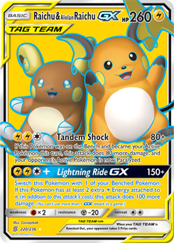 קלף פוקימון בודד single - RAICHU & ALOLAN – GG END – 056/054