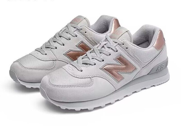 נעלי ניו בלאנס New Balance 574 אפור ורוד
