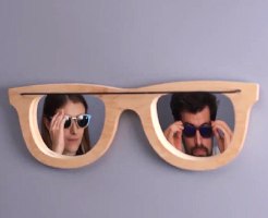 מתלה למשקפי שמש בשילוב מראות Lunettes - מארז לא מושלם