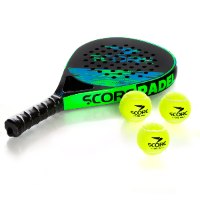 בום- ערכת פאדל - מחבט SCORE דגם-78429 עם 3 כדורים בנרתיק