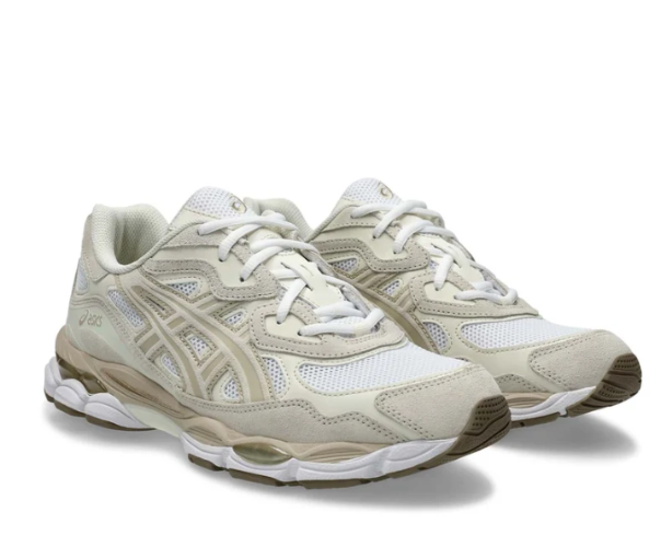 sics Gel Nyc Unisex White Feather Grey סניקרס יוניסקס