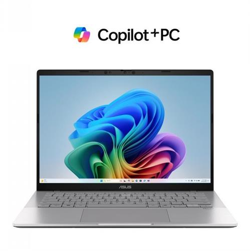 מחשב נייד ASUS Vivobook S 14.0" Snapdragon X1-26-100 16GB 1TB כסוף S3407QA-KP031X