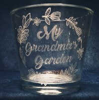 עציץ עם חריטה | מתנות מיוחדות לסבתא| My Grandma's Garden