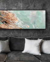 תמונת קנבס הדפס אבסטרקט  "סערת ים צפונית" | תמונה גדולה לבית | תמונת קנבס לרוחב