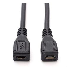 כבל מאריך Micro USB2.0 נקבה B לחיבור Micro USB2.0 נקבה B באורך 0.2 מטר