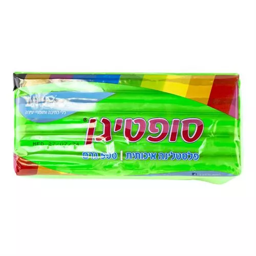 פלסטלינה איכותית 500 גרם ירוק בהיר - סופטיגן