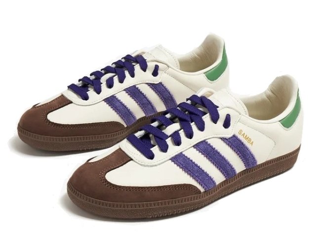 סניקרס אדידס סמבה Adidas Samba לבן סגול