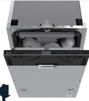 מדיח כלים אינטגראלי צר 10 מערכות כלים Midea WQP8-W7704M/6473