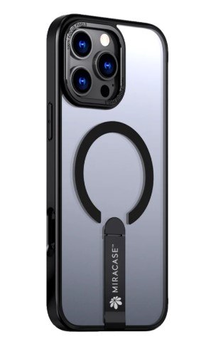 קייס לטלפון נייד מירקייס דגם Mirastand עבור iPhone 16 Pro שחור